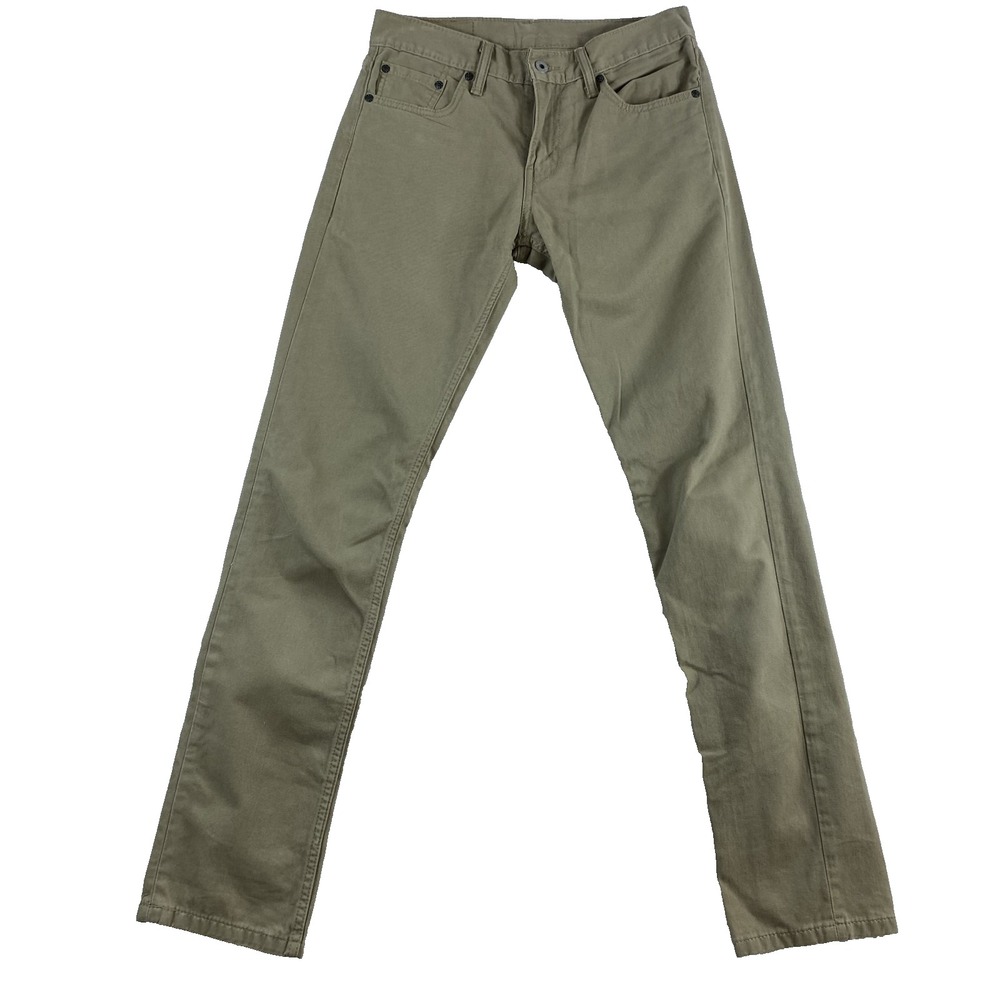 Levi's 511 Pants Men's Sz 29x32 Beige Brushed Cotton Slim Fit